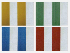 B�ndchengewebe gestreift 4 Farben Button